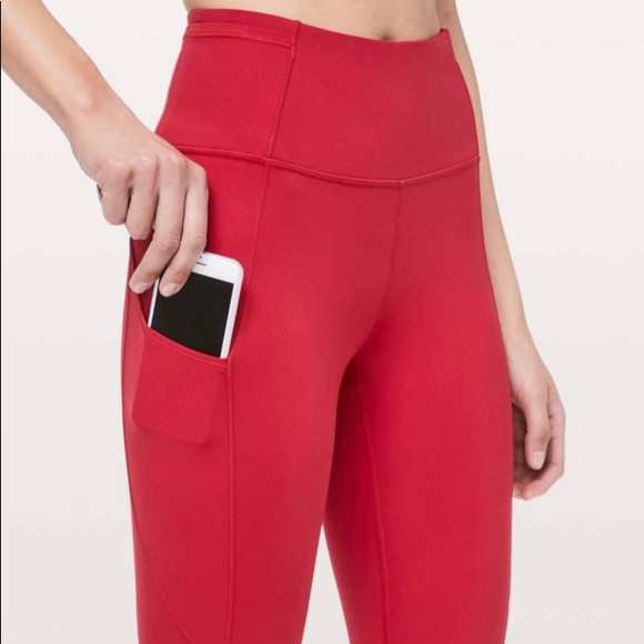 **SOLD** Lululemon Size2 Fast&Free Tight 28” Dark Red EUC - Picture 1 of 9